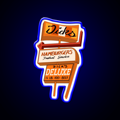 Seattle Hamburger Fast Food Led Neon Sign For Burger Place Rgb Color - Shineneon