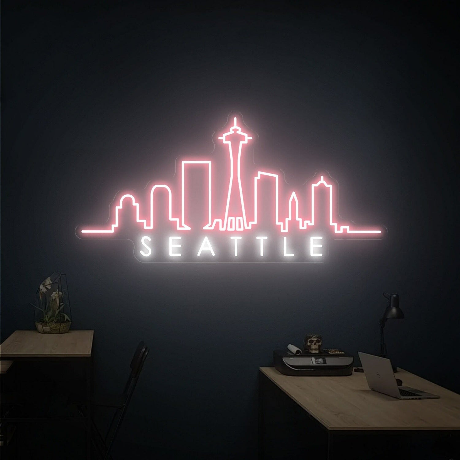 Seattle Skyline City Skyline Home Decor Led Neon Sign - Shineneon