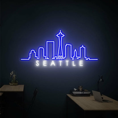 Seattle Skyline City Skyline Home Decor Led Neon Sign - Shineneon