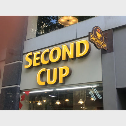 Second Cup 3D Frontlit Channel Letters Led Light Sign - Shineneon