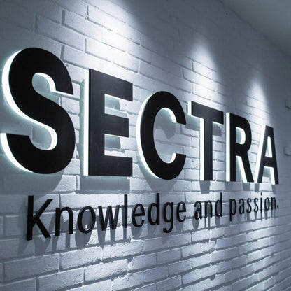 Sectra Knowledge And Passion 3D Backlit Letters Business Metal Led Sign - Shineneon
