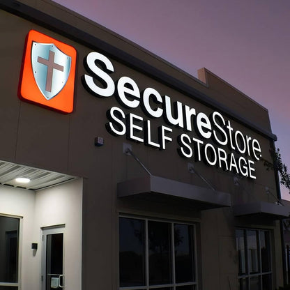 Secure Store Self Storage 3D Frontlit Letters Metal Led Sign