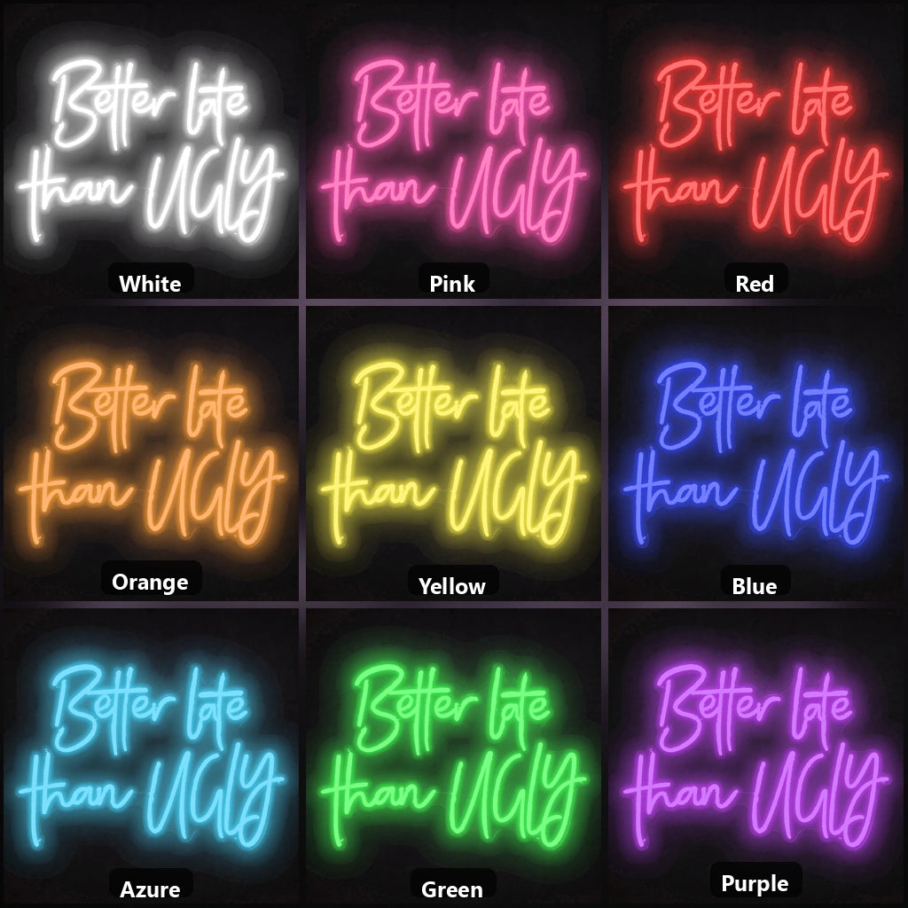 See Ate LED Neon Sign Garage Man Cave Neon Sign color grid