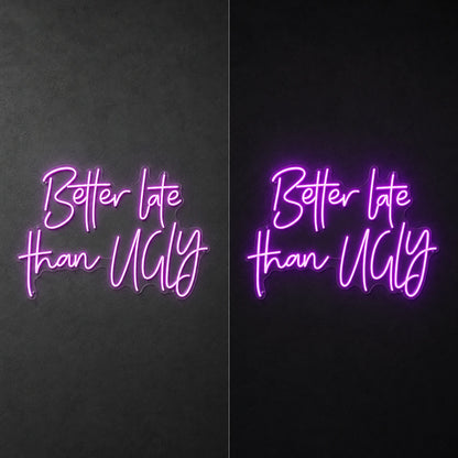 See Ate LED Neon Sign Garage Man Cave Neon Sign day and night comparison