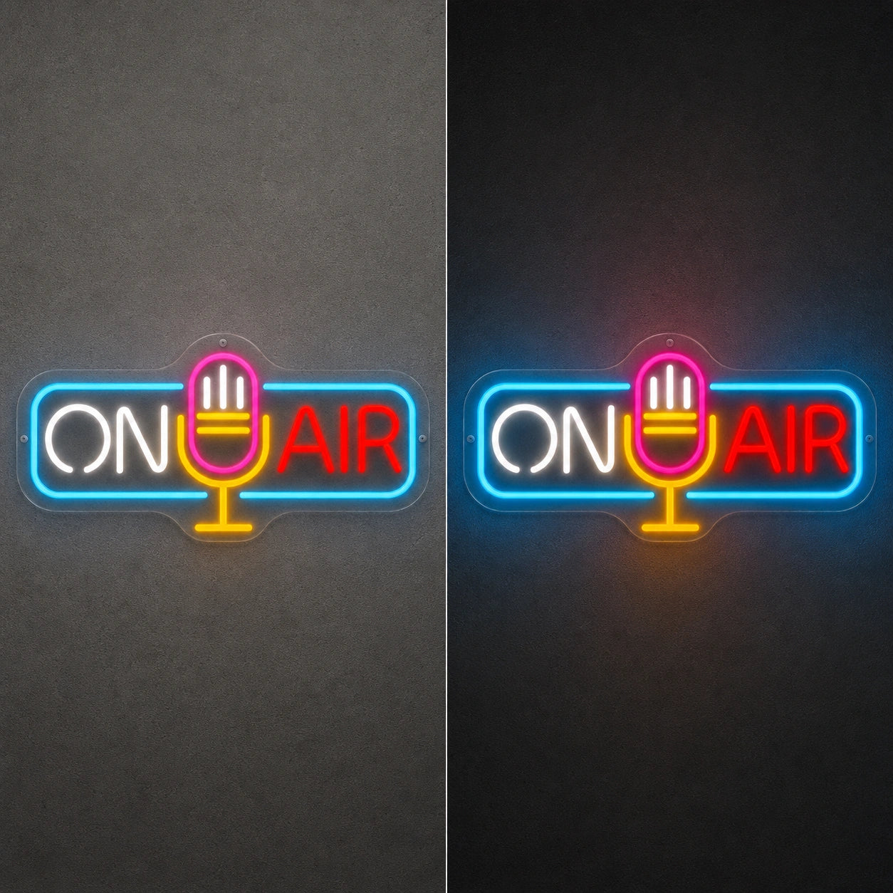 See Til LED Neon Sign Garage Man Cave Neon Sign day and night comparison
