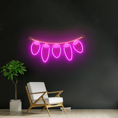 Seed Cones String Christmas Custom Led Lights Artwork For Sale - Shineneon