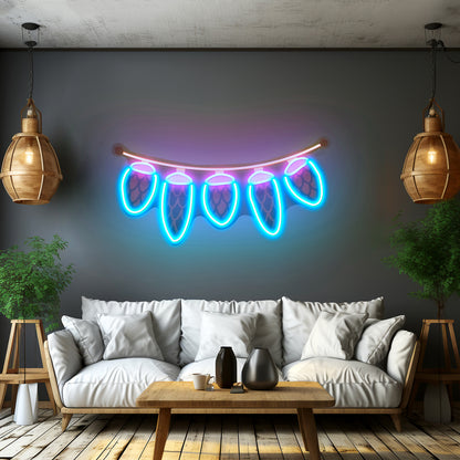 Seed Cones String Christmas Custom Led Lights Artwork For Sale