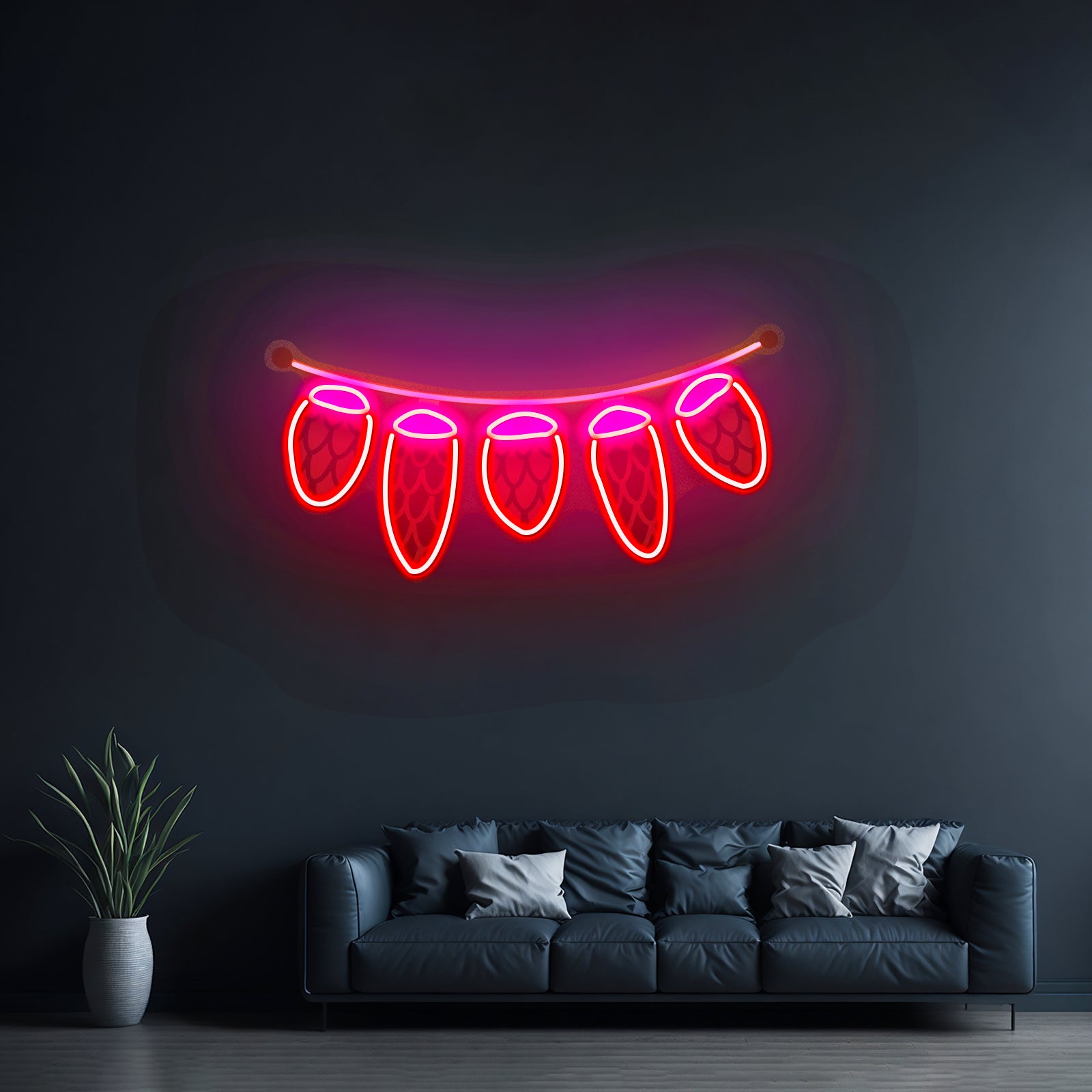 Seed Cones String Christmas Custom Led Lights Artwork For Sale