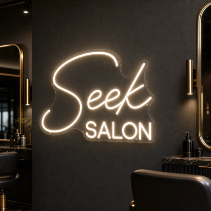 Seek Salon LED Neon Sign Garage Man Cave Neon Sign high-converting product image