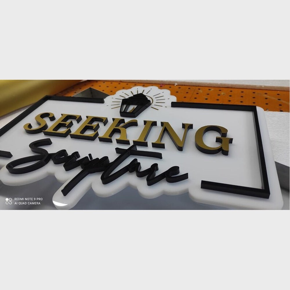 Seeking Scripture 3D Backlit Channel Letters Led Light Sign - Shineneon