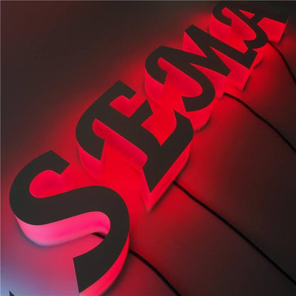 Seems 3D Backlit Letters Business Metal Led Sign - Shineneon