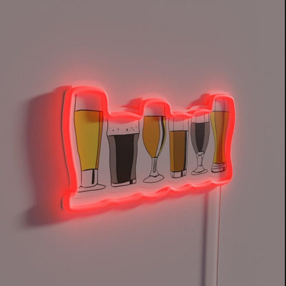 Selection Of Beers Rgb Led Neon Sign - Shineneon