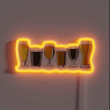 Selection Of Beers Rgb Led Neon Sign - Shineneon