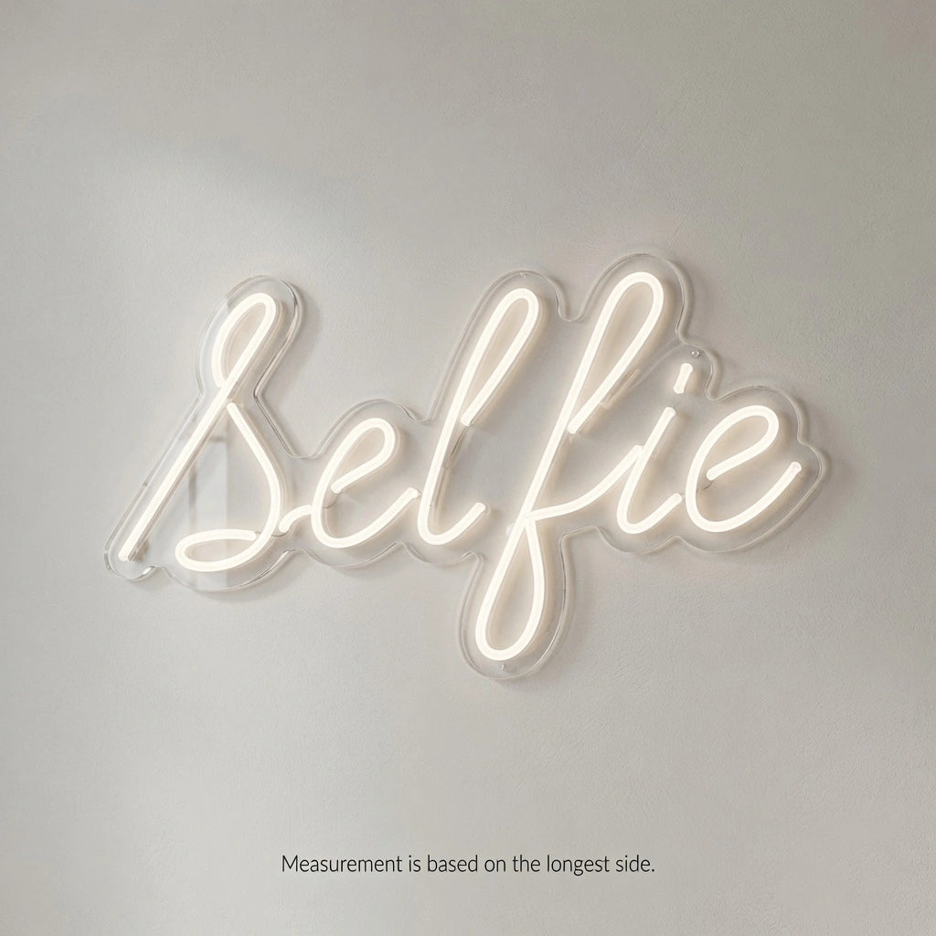 Selfie Wall Art LED Neon Sign - 04 Size Image