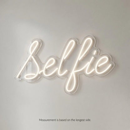 Selfie Wall Art LED Neon Sign - 04 Size Image