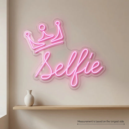 Selfie Wall Decor LED Neon Sign - 04 Size Image