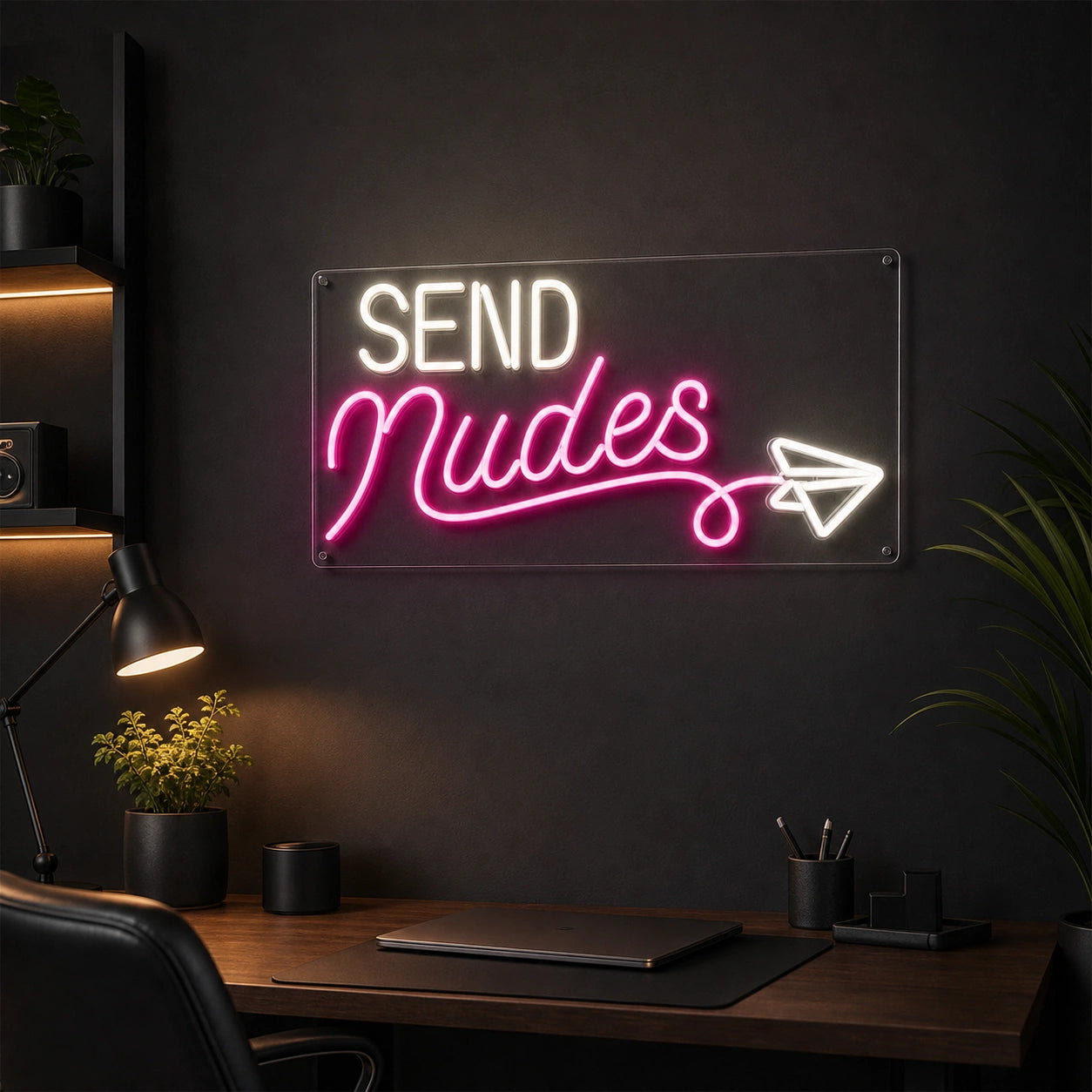 Send Guides LED Neon Sign Garage Man Cave Neon Sign real lifestyle scene