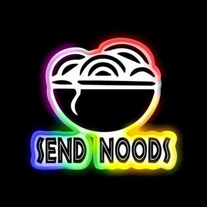 Send Noods Cool Funny Gift Led Neon Sign Chinese Food Rgb Color