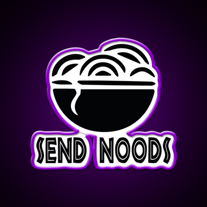 Send Noods Cool Funny Gift Led Neon Sign Chinese Food Rgb Color