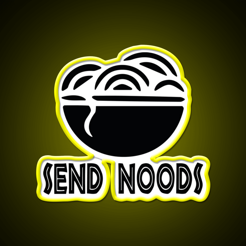 Send Noods Cool Funny Gift Led Neon Sign Chinese Food Rgb Color - Shineneon
