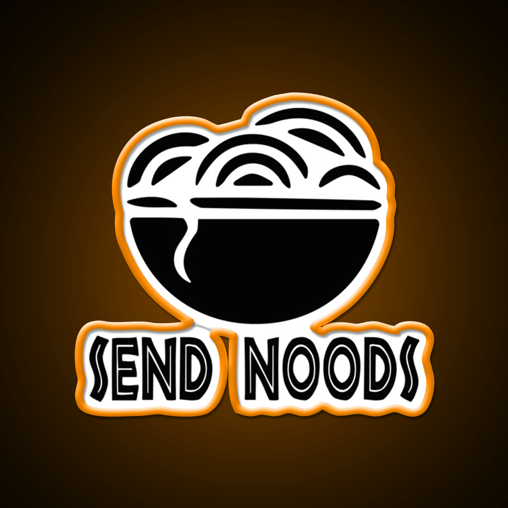 Send Noods Cool Funny Gift Led Neon Sign Chinese Food Rgb Color - Shineneon