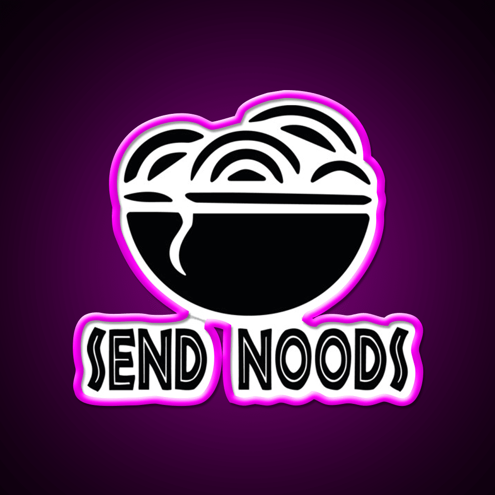 Send Noods Cool Funny Gift Led Neon Sign Chinese Food Rgb Color - Shineneon