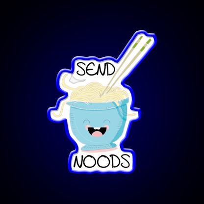 Send Noods Cool Funny Gift Led Neon Sign Chinese Food Wall Decor Rgb Color - Shineneon