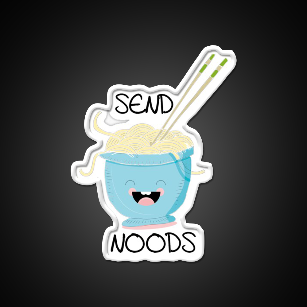 Send Noods Cool Funny Gift Led Neon Sign Chinese Food Wall Decor Rgb Color