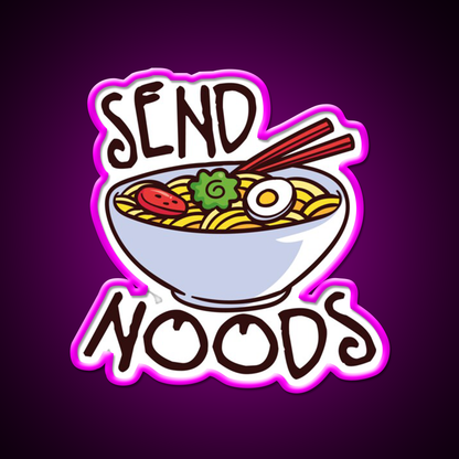 Send Noods Cool Funny Gift Led Neon Sign Chinese Food Wall Neon Sign Rgb Color