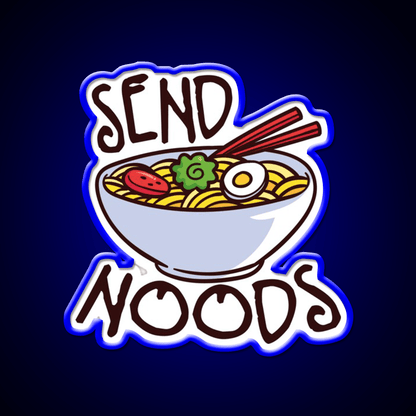 Send Noods Cool Funny Gift Led Neon Sign Chinese Food Wall Neon Sign Rgb Color - Shineneon