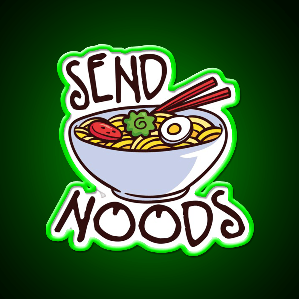 Send Noods Cool Funny Gift Led Neon Sign Chinese Food Wall Neon Sign Rgb Color - Shineneon