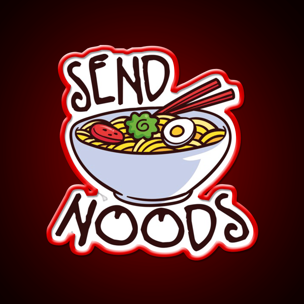 Send Noods Cool Funny Gift Led Neon Sign Chinese Food Wall Neon Sign Rgb Color - Shineneon