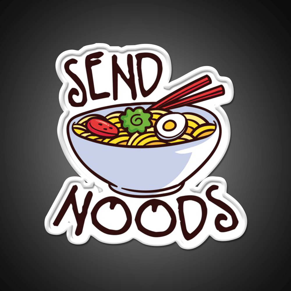 Send Noods Cool Funny Gift Led Neon Sign Chinese Food Wall Neon Sign Rgb Color - Shineneon