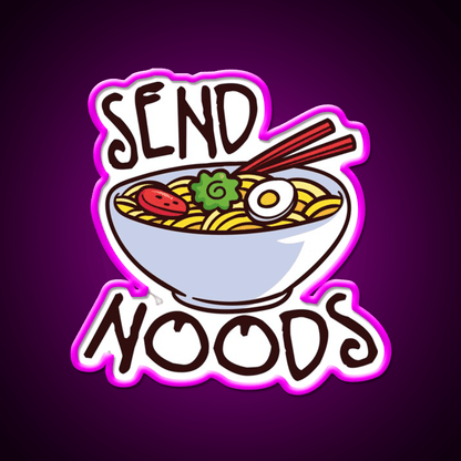 Send Noods Cool Funny Gift Led Neon Sign Chinese Food Wall Neon Sign Rgb Color - Shineneon