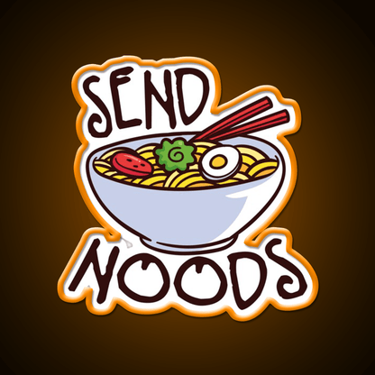 Send Noods Cool Funny Gift Led Neon Sign Chinese Food Wall Neon Sign Rgb Color - Shineneon