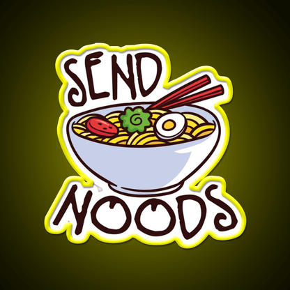 Send Noods Cool Funny Gift Led Neon Sign Chinese Food Wall Neon Sign Rgb Color - Shineneon