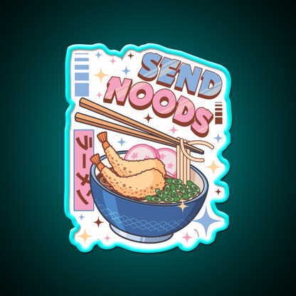 Send Noods Food Japanese Led Neon Sign Chinese Food Rgb Color