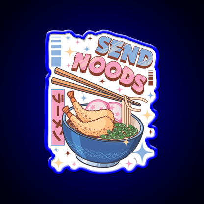 Send Noods Food Japanese Led Neon Sign Chinese Food Rgb Color