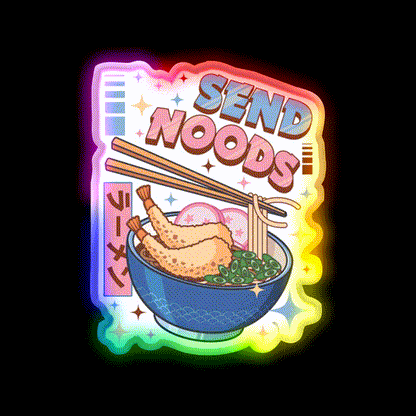 Send Noods Food Japanese Led Neon Sign Chinese Food Rgb Color