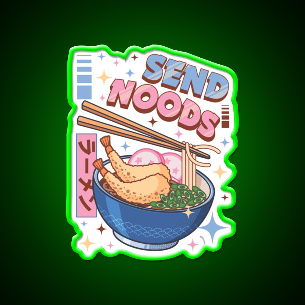 Send Noods Food Japanese Led Neon Sign Chinese Food Rgb Color