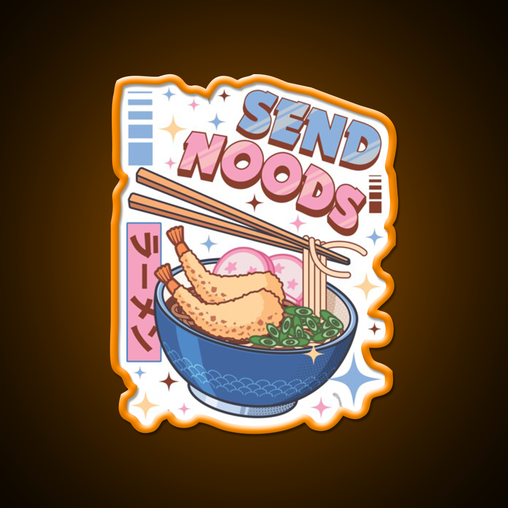 Send Noods Food Japanese Led Neon Sign Chinese Food Rgb Color