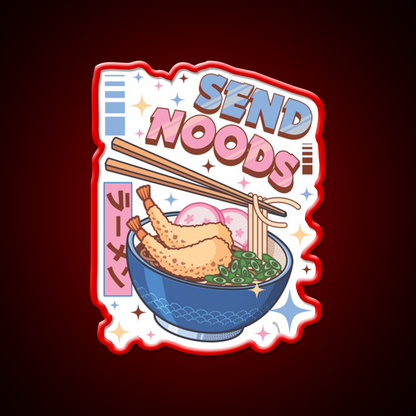 Send Noods Food Japanese Led Neon Sign Chinese Food Rgb Color