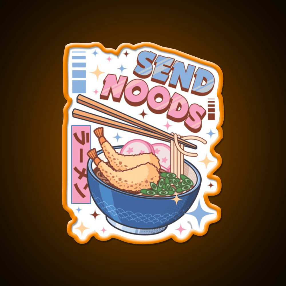 Send Noods Food Japanese Led Neon Sign Chinese Food Rgb Color - Shineneon
