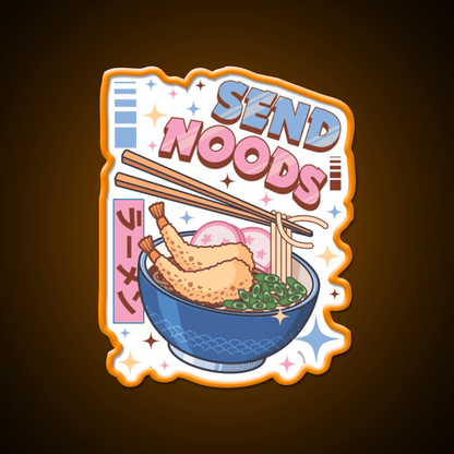 Send Noods Food Japanese Led Neon Sign Chinese Food Rgb Color - Shineneon