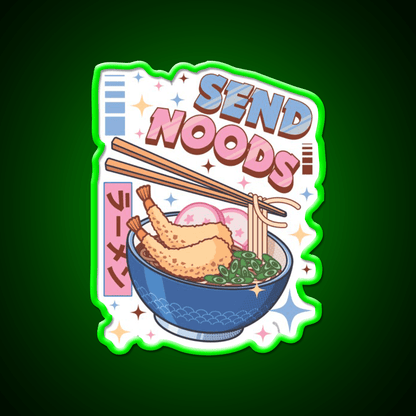 Send Noods Food Japanese Led Neon Sign Chinese Food Rgb Color - Shineneon