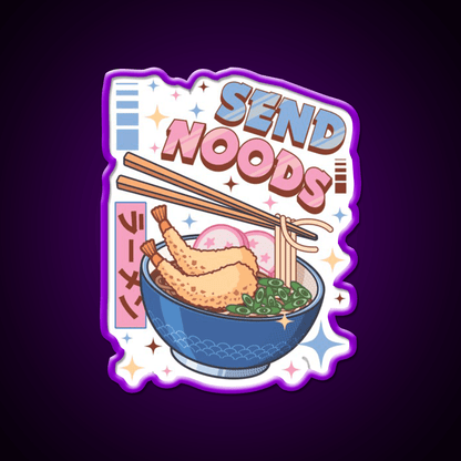Send Noods Food Japanese Led Neon Sign Chinese Food Rgb Color - Shineneon