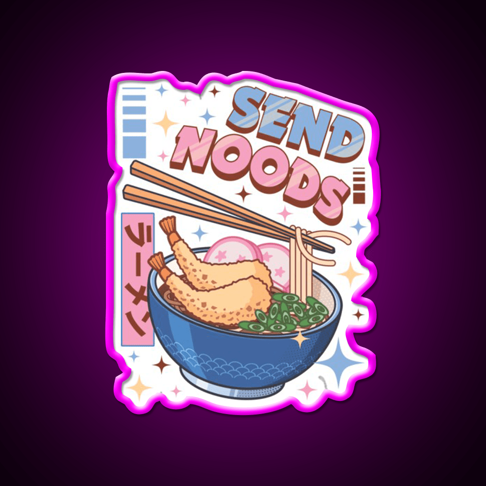 Send Noods Food Japanese Led Neon Sign Chinese Food Rgb Color - Shineneon