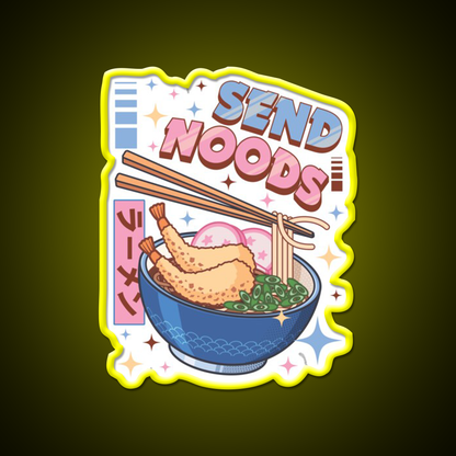 Send Noods Food Japanese Led Neon Sign Chinese Food Rgb Color