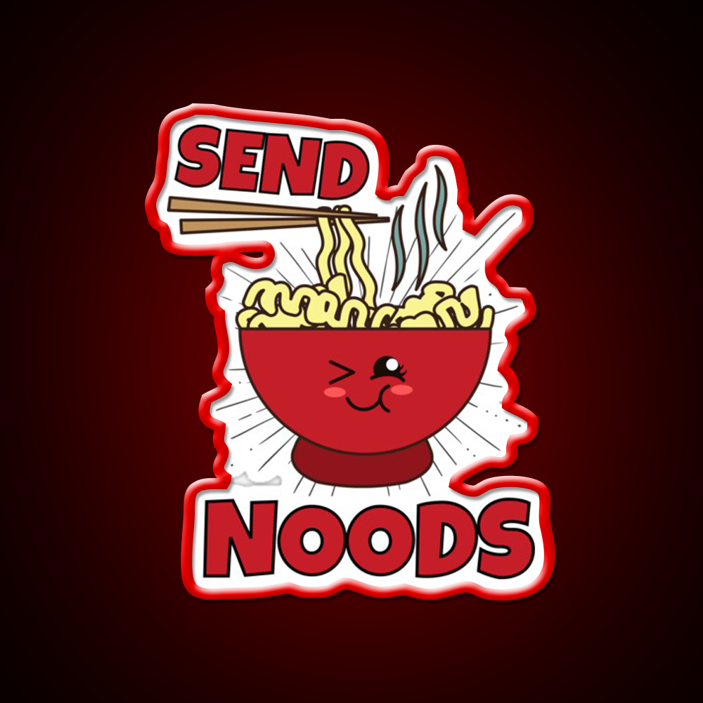 Send Noods Funny Led Neon Sign Chinese Food Rgb Color