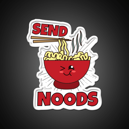 Send Noods Funny Led Neon Sign Chinese Food Rgb Color - Shineneon
